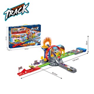 Foto 4 | Foto 4 | Pista De Juguete Con Loop 360° Aro De Fuego Y Coches De Carreras Para Niños