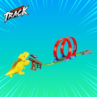 Foto 5 | Foto 5 | Pista De Juguete De Carreras Con Dinosaurio Y Doble Loop De Velocidad + 1 Vehiculo De Juguete