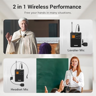 Foto 7 | Foto 7 | Sistema De Micrófono Inalámbrico Tonor Uhf Con 4 Lavalier/auriculares - Venta Internacional.