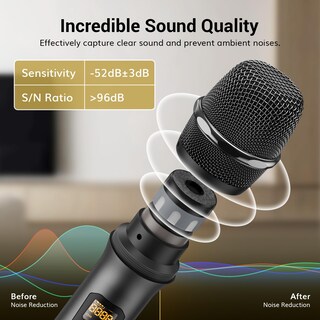 Foto 2 | Foto 2 | Micrófono Inalámbrico Tonor Tw620 Uhf De Metal Recargable Negro - Venta Internacional.