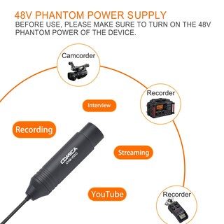 Foto 4 | Foto 4 | Micrófono Comica Cvm-v020 Xlr Lavalier Phantom Power De 1 8 M - Venta Internacional.