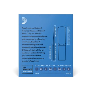 Foto 3 | Foto 3 | Cañas Para Saxofón D'addario Woodwinds Royal Alto Sax Strength 1.0 - Venta Internacional.
