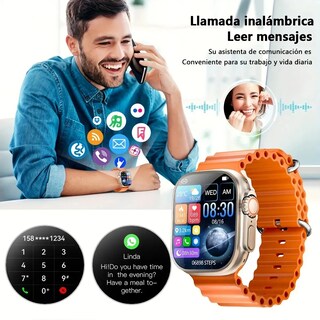 Foto 8 | Foto 8 | Kit Smartwatch T800 Ultra Con Monitoreo Fitness Notificaciones De Correas Y Audífonos Bluetooth Color Gris.