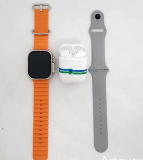 Foto 7 | Foto 7 | Kit Smartwatch T800 Ultra Con Monitoreo Fitness Notificaciones De Correas Y Audífonos Bluetooth Color Naranja