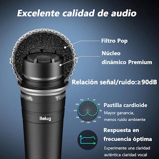 Foto 4 | Foto 4 | Micrófono Dinámico Supercardioide Profesional Karaoke Negro