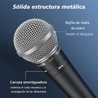 Foto 5 | Foto 5 | Micrófono Dinámico Supercardioide Profesional Karaoke Negro