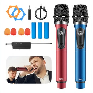 Foto 5 | Foto 5 | Micrófono Inalámbrico Profesional Karaoke con Receptor 2 Piezas