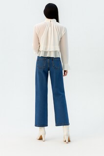 Foto 2 | Foto 2 | Jeans Obs Dama Wide Leg Mezclilla Azul Claro