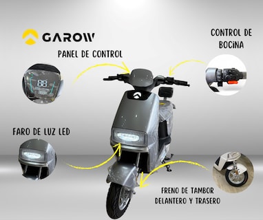 Foto 3 | Foto 3 | Bicicleta Eléctrica Motor 800 W Garow Cielo Gris