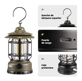Foto 2 | Foto 2 | Lámpara Led Recargable para Campamento Lab.G 1200 mAh