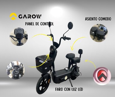 Foto 3 | Foto 3 | Bicicleta Eléctrica Motor 800 W Garow City Pro Negra
