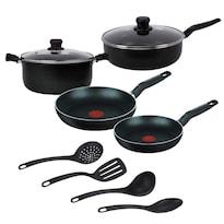 Batería de Cocina T-fal Vital Thermo Negro 10 Piezas
