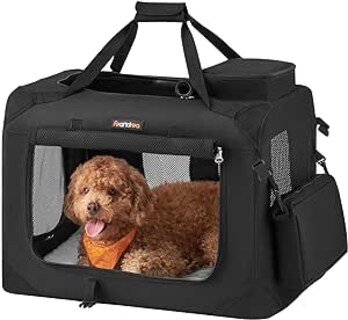 Foto 1 | Foto 1 | Transportín Para Gatos Y Perros Plegable Portátil Tela Oxford Marco De Acero 60 X 42 X 42 Cm