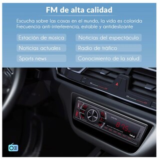 Foto 3 | Foto 3 | Auto Estereo Lab.g Coche Reproductor Mp3 Radio Con Bt Aux Usb Sd Negro