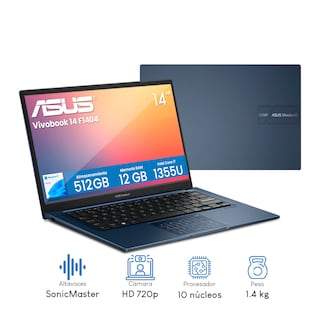 Foto 2 | Foto 2 | Combo Laptop Asus Vivobook 14 F1404 Intel Ci7-1355u 12gb 512gb Ssd W11h Azul + Impresora Hp