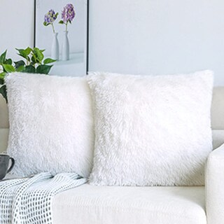 Foto 2 | Foto 2 | Fundas De Cojines Nordeco Home Luxury De Piel Sintética De 45 X 45 Cm Color Blanco - Venta Internacional.