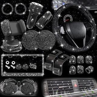 Foto 1 | Foto 1 | Set De Accesorios De Coche Nbtepem Black Bling 27 Piezas Para Mujer - Venta Internacional.