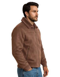 Foto 2 | Foto 2 | Chamarra Chaqueta Hombre Gamuza Afelpada Vintage