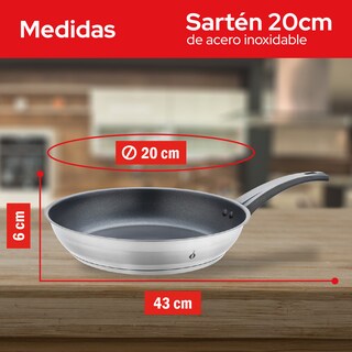 Foto 4 | Foto 4 | Sartén Acero Inoxidable Cookit 20cm Antiadherente Cfp20