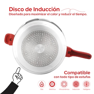 Foto 8 | Foto 8 | Olla De Presión De Aluminio Cookit 5l Con Vaporera Capc05