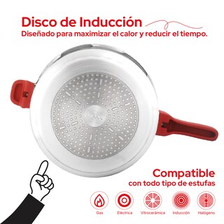 Foto 8 | Foto 8 | Olla De Presión De Aluminio Cookit 7l Con Vaporera Capc07