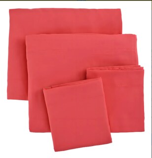 Foto 3 | Foto 3 | Juego De Sábanas Color Coral Con Diseño Lisa 4 Unidades