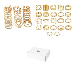Foto 1 | Foto 1 | Anillos Ajustable Sortija Set De 46 Pz Dorados Mujer Joyería Eo Safe Imports Esi-21673 Dorado