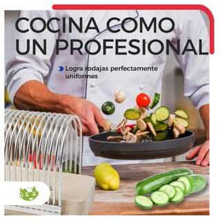 Foto 2 | Foto 2 | Xtellar Cortador De Verduras En Bambú Con Tabla Picador - Cocina Como Chef Profesional