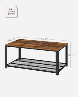 Foto 5 | Foto 5 | Mesa De Café Mesa De Cóctel Con Estante De Almacenamiento Para El Salón