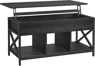 Foto 1 | Foto 1 | Mesa De Centro Elevable Mesa Centro Con Compartimentos Ocultos Y Estante De Almacenamiento