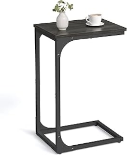 Foto 1 | Foto 1 | Mesa De Sofá En Forma De C  Mesa Auxiliar  Estilo Industrial Con Marco De Metal  Para Sala De Estar  Dormitorio
