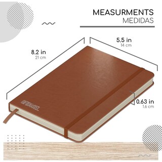 Foto 3 | Foto 3 | Ofidosel Libreta Con Pasta Dura De Piel Vegana Con Separador Color Café