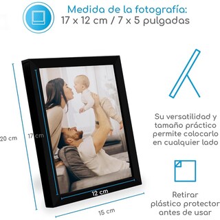 Foto 3 | Foto 3 | Ofidosel Portaretratos De Acrílico Negro 6x8 Pulgadas