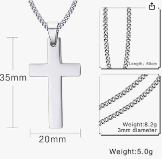 Foto 2 | Foto 2 | Collar Crucifijo Xtellar En Acero Inoxidable Para Hombre Y Mujer