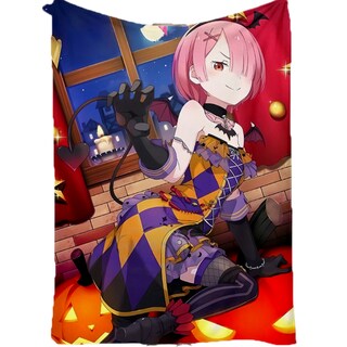 Foto 1 | Foto 1 | Manta Sanmu De Franela Con Estampado De Halloween Con Estampado Starting Life In World - Venta Internacional.