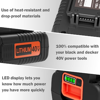 Foto 4 | Foto 4 | Batería De Repuesto Nelebuto 40v 2.0ah Para Black+decker 40v - Venta Internacional.