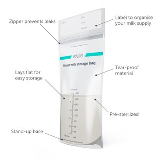 Foto 2 | Foto 2 | Bolsas De Almacenamiento De Leche Materna Elvie 200 X 180 Ml A Prueba De Fugas 6 Onzas - Venta Internacional.
