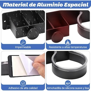 Foto 5 | Foto 5 | ''estante De Almacenamiento De Pared Para Secador De Pelo Negro ''