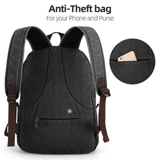 Foto 5 | Foto 5 | Mochila Muzee Canvas Para Portátil De Viaje Ligera De 15 6 Pulgadas - Venta Internacional.