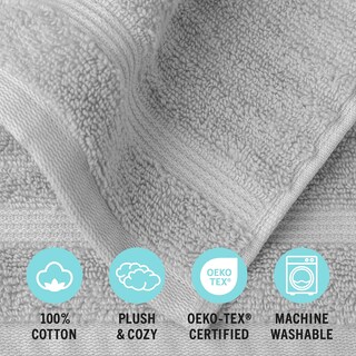 Foto 2 | Foto 2 | Juego De Toallas De Baño Martha Stewart 100% Algodón 6 Piezas Gris - Venta Internacional.
