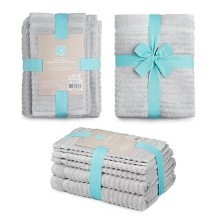 Foto 3 | Foto 3 | Juego De Toallas De Baño Martha Stewart 100% Algodón 6 Piezas Gris - Venta Internacional.