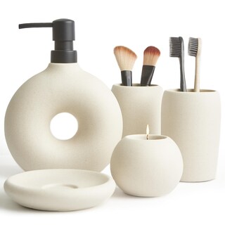 Foto 1 | Foto 1 | Set De Accesorios De Baño Terramoza Terracotta 5 Piezas Color Beige - Venta Internacional.