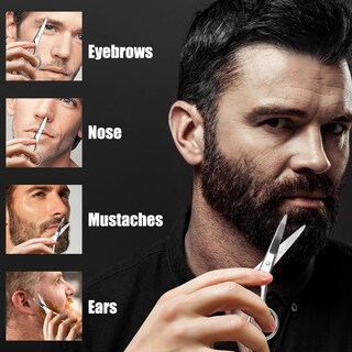 Foto 4 | Foto 4 | Kit De Cuidado De Barba Oeago Para Hombre Con Cepillo Peine Y Tijeras En Bolsa - Venta Internacional.