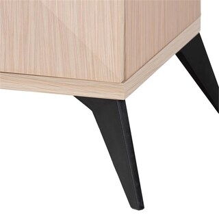Foto 5 | Foto 5 | Mesita De Noche Baxton Studio Draper De Mediados De Siglo Con 2 Cajones De Madera - Venta Internacional.