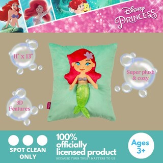 Foto 3 | Foto 3 | Almohada De Peluche Ariel La Sirenita De Franco Disney Para Niños - Venta Internacional.