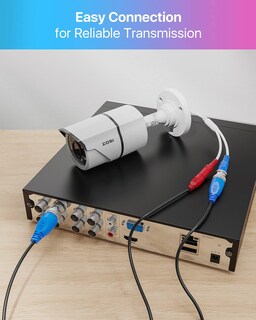 Foto 3 | Foto 3 | Paquete De 4 Cables De Alimentación De Vídeo Zosi De 30 M Con Conectores Y Clips - Venta Internacional.