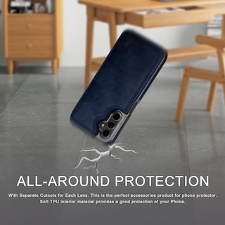 Foto 4 | Foto 4 | Funda De Teléfono Djduck Diseñada Para Samsung Galaxy S25 Plus Color Azul Oscuro - Venta Internacional.