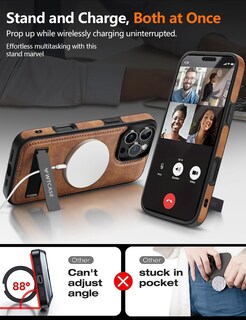 Foto 2 | Foto 2 | Funda Wtcase De Piel Magnética Con Soporte Para Iphone 16 Pro Max - Venta Internacional.