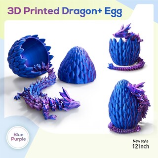 Foto 3 | Foto 3 | Dragon Toy Thcbme Impreso En 3d Con Un Dragón De Cristal De 30 Cm En El Interior De Un Huevo - Venta Internacional.