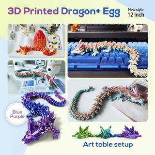Foto 7 | Foto 7 | Dragon Toy Thcbme Impreso En 3d Con Un Dragón De Cristal De 30 Cm En El Interior De Un Huevo - Venta Internacional.